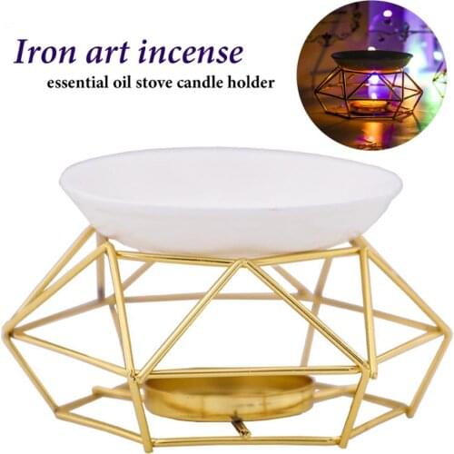 Essential Oil Burner Stainless Steel gold Aromatherapy Aroma Glass Lamp nordic Gift Crafts Home Decoration kaarsen essential oil