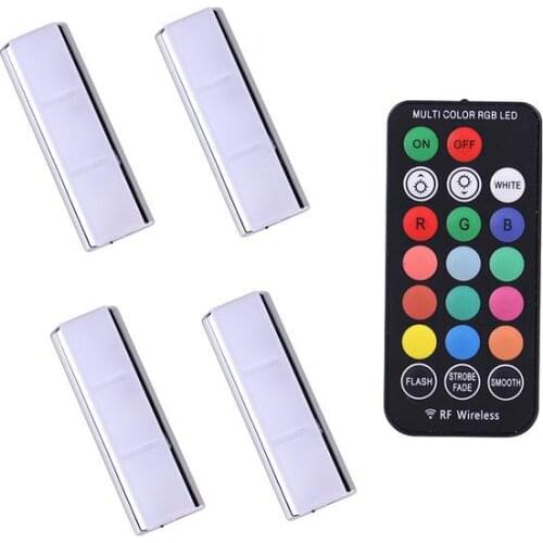 Car Interior Light RGB LED Light Wireless Remote Automotive Car Decorative Lamp Auto Ambient Light Lamp Charging Foot Light