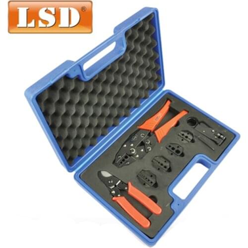 LS-05H-5A2 Crimping tool kits coaxial cable tool with crimping tool,wire stripper,dies tools crimping plier set