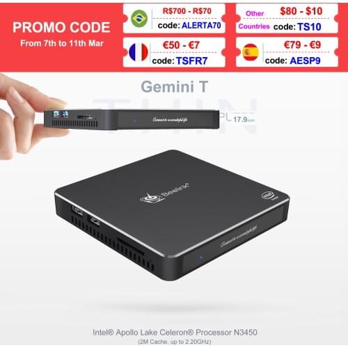 Windows 10 Mini PC T34 intel celeron N3450 quad core 2.2GHz 6GB DDR3 128GB SSD win10 computer linux NUC ubuntu computer FAN