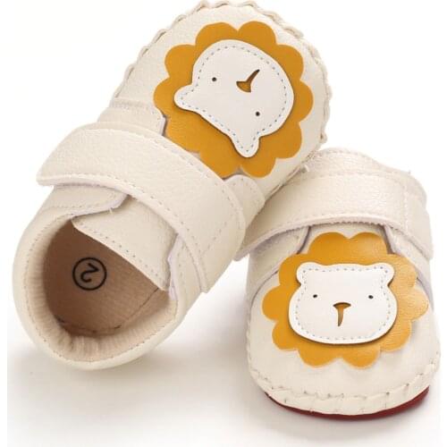 Fashion Newborn Infant Baby Boys Girls Cute Cartoon Animals Leather First Walking Sneakers Anti-Slip Rubber Soft Crib Shoes#p4
