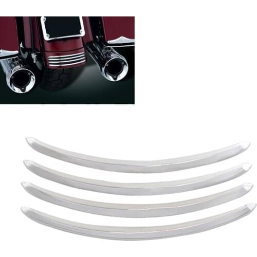 Moto Chrome Smooth Rear Fender Accent Trims For Harley 2006-2017 Touring Street Road Glide Customs Special FLHX/I FLHXS FLTRX