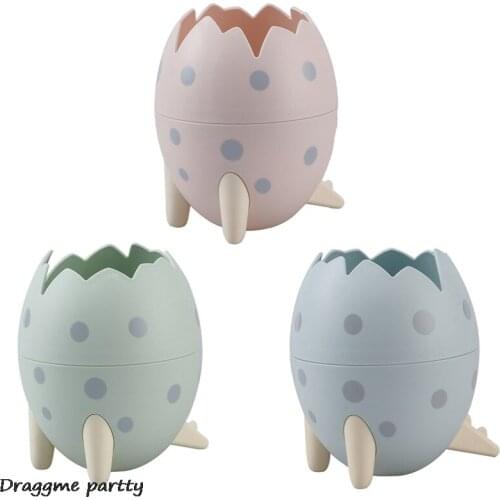 Cartoon Dinosaur Egg Tripod Pen Holder Desktop Storage Box Cute Dinosaur Egg Makeup Pencil Stationery Storage Box