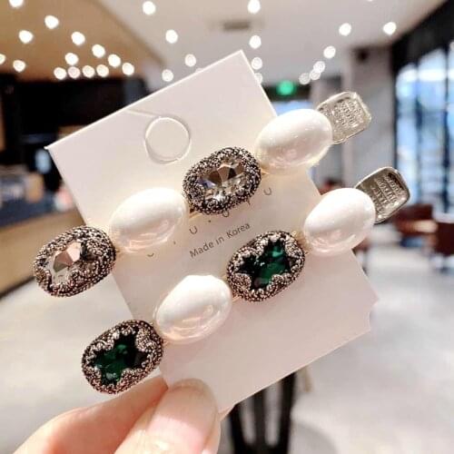 Women New Large Crystal Pearl Hairpin Lady Super Flashing Rhinestone Hair Clip Girl Party Hair Accessories