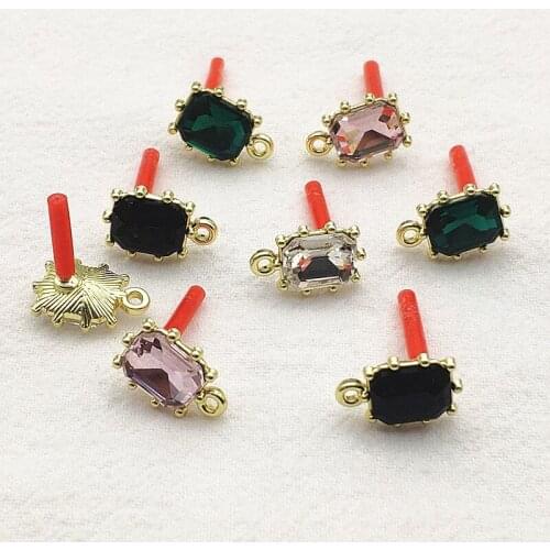 New Arrival! 16x11mm 100pcs Crystal Oval Shape Ear Stud Connectors For Handmade Earring DIY Parts Jewelry Findings & Components