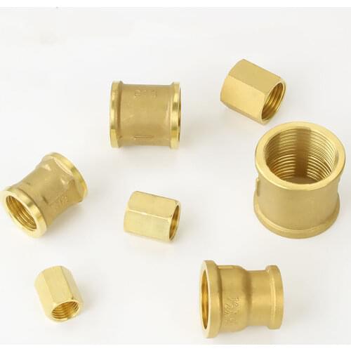 1/8" 1/4" 3/8" 1/2" 3/4" 1" BSPP Female Brass Coulper Equal Reducer Pipe Fitting Connector Adapter Water Fuel Gas Oil