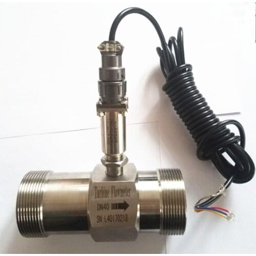 PLC water flow meter diesel flowmeter liquid turbine flow meter sensor transmitter lwgy-40 threaded connection