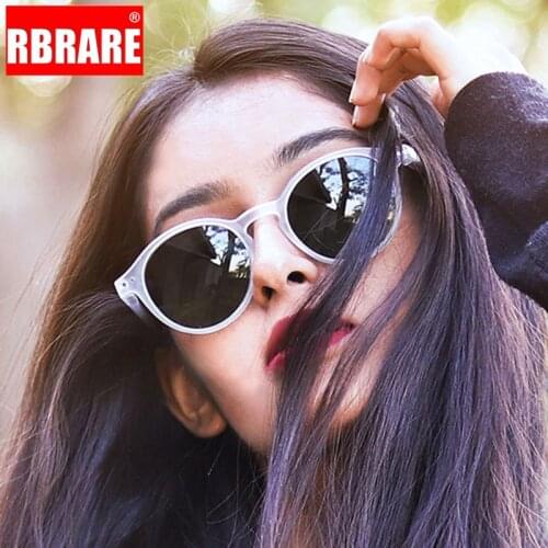 RBRARE 2021 New Rice Nail Round Women Sunglasses Luxury Brand Glasses Vintage Ocean Lens Shopping Oculos De Sol Feminino UV400
