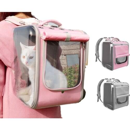 Pet Cat Carrier Backpack Breathable Cat Travel Outdoor Shoulder Bag For Small Dogs Cats Portable Packaging Carrying Pet Supplies