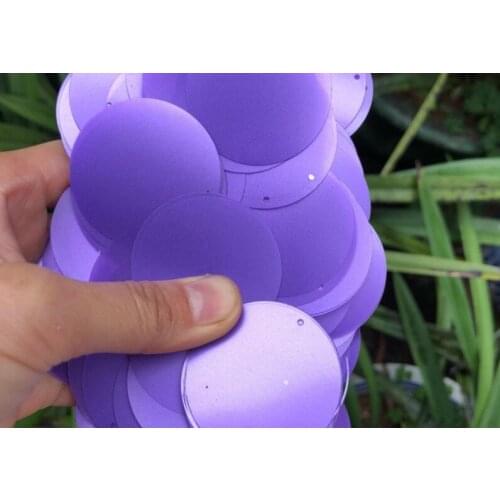 Sewing supplie 40mm round matte purple side hole sequins frosted Earrings sequins DIY material accessories