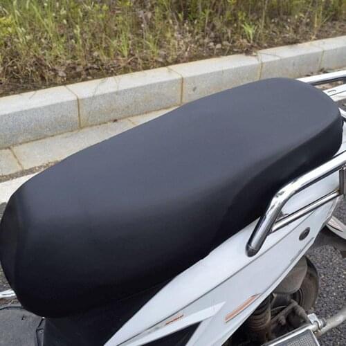 Universal PU Motorcycle Seat Cover Elastic Waterproof Dustproof Sunscreen Cushion Seat Cover Protector Scooter Moto Accessories