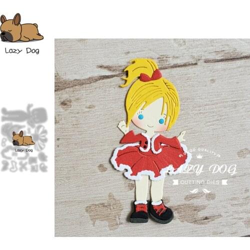 Winter Costume Girl Metal Cutting Die Scrapbooking Stencil DIY Mold Knife Craft Embossing Die Cuts Card Making New Dies For 2021