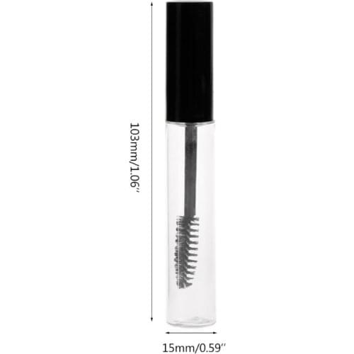 1PC 10ML Empty Mascara Tube Eyelash Cream Vial/Liquid Bottle/Container Black Cap D0UE