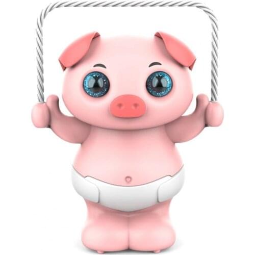 15CM Rope Skipping Pig Electric Birthday Gift Plastic Rope Skipping Puppy Piggy Toy Early Education Cognition Gift for Kids
