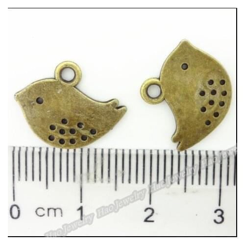 48pcs Vintage Antique bronze Birds zinc alloy charms pendant DIY Bracelet Necklace metal jewelry accessories