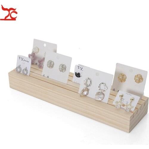 Wood Earrings Cardboard Display Rack Earring Shelf Storage Earring Jewelry Rack Display Bracket Pendant Jewelry Rack