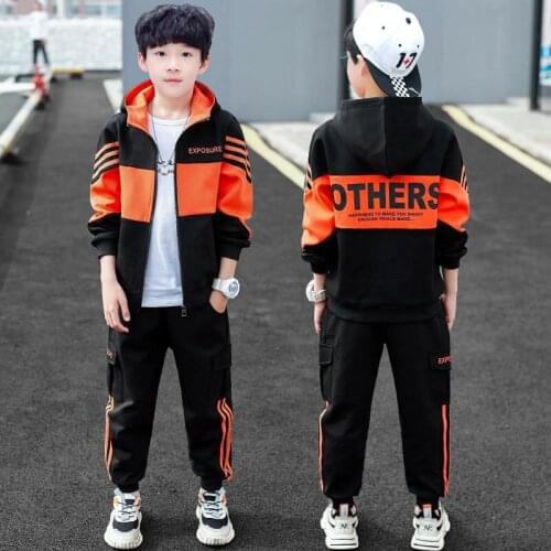 2021 Children Casual Balck White Sets Size 110-170 Girls Long Sleeve Kid Long Pants Kids Clothes Suit Autumn 2Pce Set