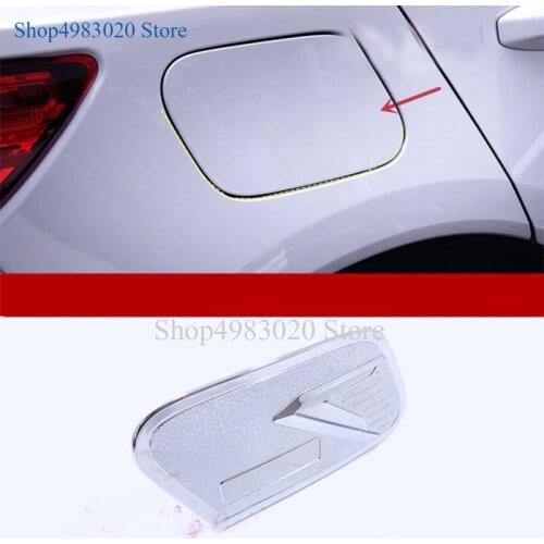 For Volvo XC40 2018 2019 Fuel Tank Cap Cover Gas Oil Box Frame Trims Panel Decoration ABS Chrome Sticker Car-Styling Accessories