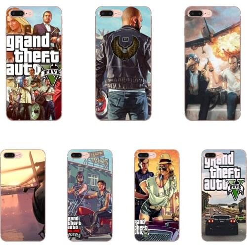 For Xiaomi CC9 CC9E Mi 3 4 4i 5 5S 6 6X 8 9 SE Play Plus Pro Lite A1 Mix 2 Note 3 TPU Luxury Grand Theft Auto Gta V Colorful
