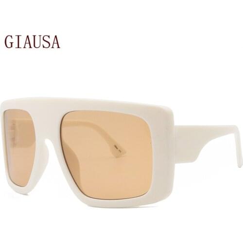 GIAUSA New European and American big frame fashion sunglasses, womens sunglasses, wind goggles UV400 night vision goggles