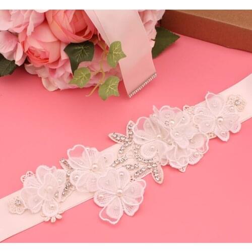 YJWSXF Classic bridal beltWedding dress beltShiny beltRhinestone beltPearl dress dinner beltWedding accessories