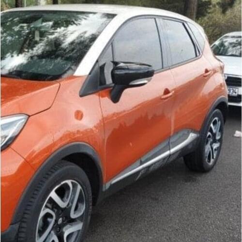 New Bat Style High Quality Abs Plastic 2 Pieces Mirror Covers Caps RearView Case Gloss Black For Renault Captur 2013 - 2019