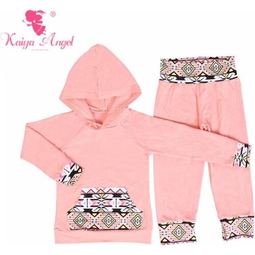 Kaiya Angel Toddler Girls Boy Spring Summer Autumn Clothing Set Watermelon Black Rose Polygon Cotton boutique kids Outfits