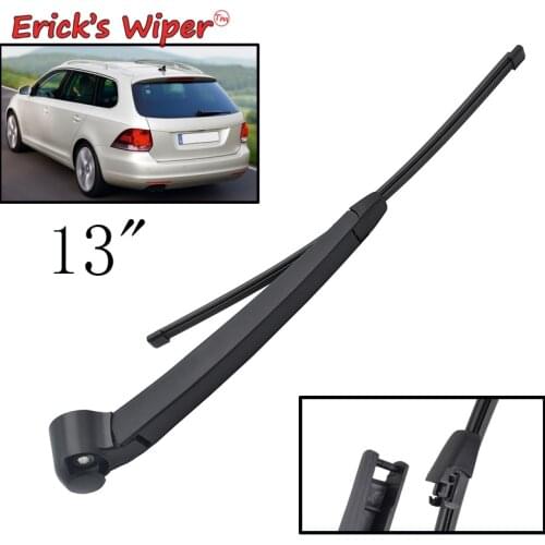 Ericks Wiper 13" Rear Wiper Blade & Arm Set Kit For VW Golf VI MK 6 Variant 2009 - 2013 Windshield Windscreen Rear Window