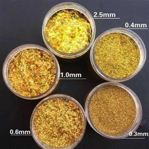 Laser gold and silver laser nail glitter powder shiny holographic glitter, cosmetic nail nail art craft art decoration