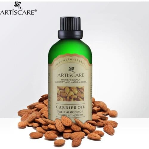 ARTISCARE Sweet Almond Base Oil 100ml Hydrating and Moisturizing Skin Hair Care Smooth Skin Facial Skin Care Massage Oil SPA