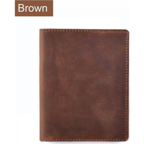 Mcneely Genuine Leather Passport Cover Men Passport Case Travel Unisex Crazy Horse Leather Travel Wallet Case without Logo