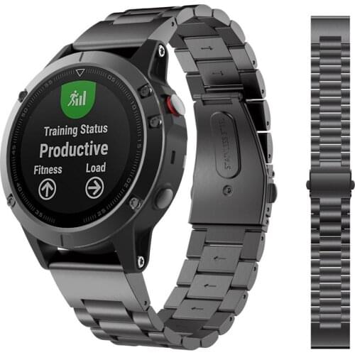 Metal Stainless Steel Watch Wrist Quick Fit Band Strap For Garmin Fenix 5 22mm Replacement Band Watch Straps Quich install