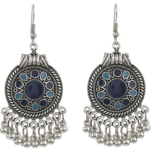 LOVBEAFAS Boho Vintage Drop Dangle Beads Tassel Earrings For Women Bohemian Enamel Jewelry Accessories Fashion Long Earrings