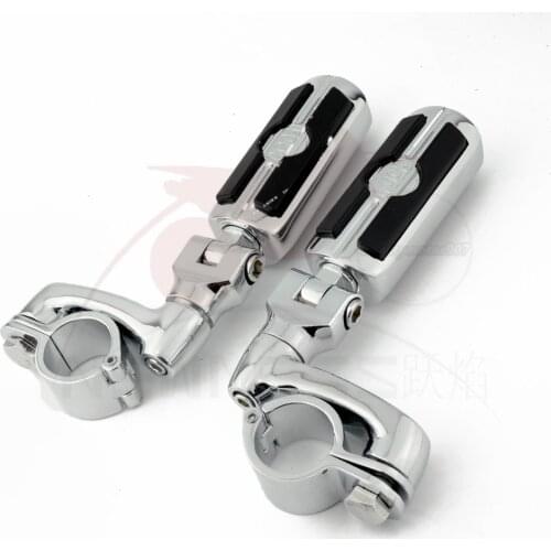 Motorcycle 1.25" 32mm Foot Peg Mounting Kit Chrome Highway Footpeg Footrest Pedal Mounts Clamp For Harley For Yamaha For Honda