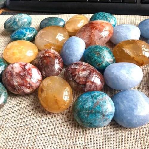 Natural Stones Quartz Minerals Gemstones Healing Crystals Massage Palm Gems Reiki Home Decoration