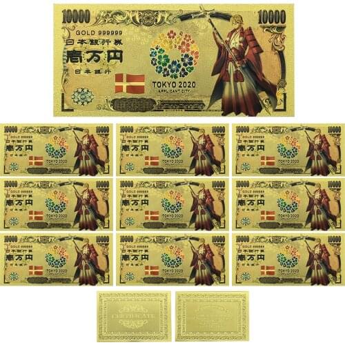 Tokyo World Flags Switzerland Card Japan Gold Banknote Souvenir Gold Plastic Cards for Collection Drop Shippong