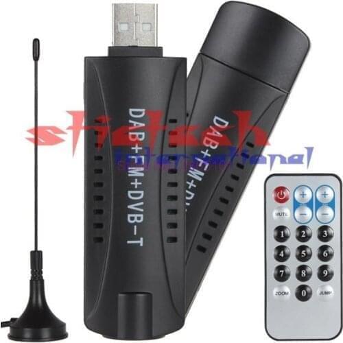 By dhl or ems 20pcs Super Digital RTL2832U+R820T TV Tuner Receiver with antenna for PC for Laptop Support SDR DAB+ DVB-T