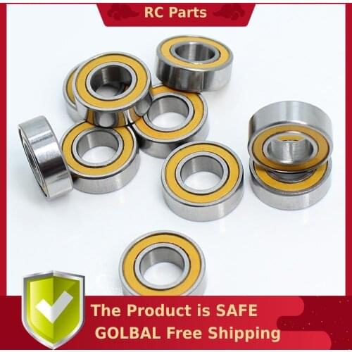 MR126RS Bearing 10 PCS 6x12x4 mm ABEC-3 Hobby Electric RC Car Truck MR126 RS 2RS Ball Bearings MR126-2RS Orange Sealed