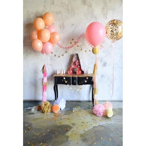 Custom Photography Backdrops Dessert Table Balloons Retro 3D Backgrounds for Photo Studio Children Kids New Born Baby Customized