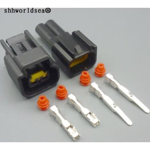 Shhworldsea 2.3mm 2pin FW-C-2F-B FW-C-2M-B 2 Pin Ignition Coil Wire Harness Female And Male Waterproof Auto Connector Ford Focus