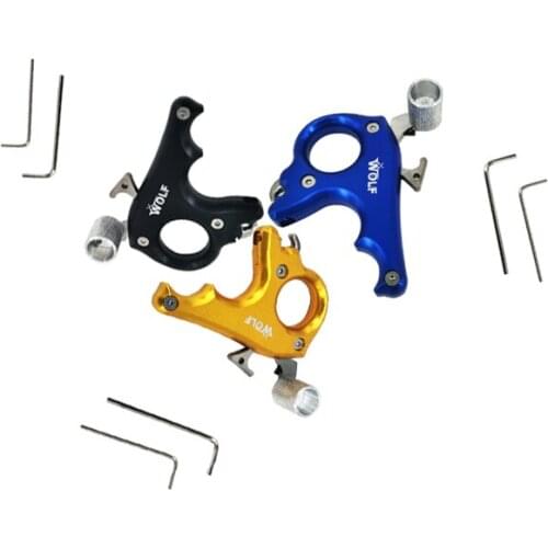 Free Shipping, War Wolf 3 Fingers Stainless Steel Archery Caliper Release For Compound Bow Archery Arrows Hunting and shooting