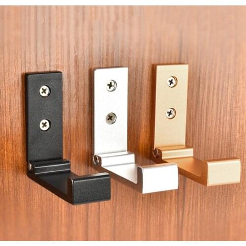Folding Hooks Wall Door Clothes Coat Hat Bags Hangers Aluminum Alloy Kitchen Bathroom Rustproof Towel Hooks Foldable Single Hook