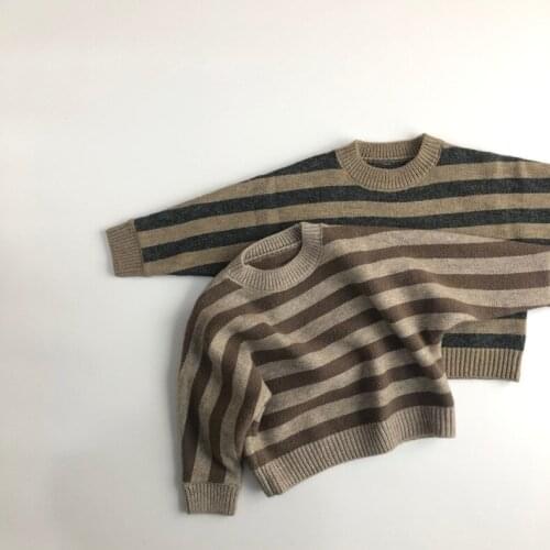 Kids Fall Clothes Boys Sweaters Winter Clothes for Girls Sweater Cute Kids Sweaters Long Sleeve O-neck Pullover Striped Sweater