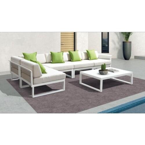Outdoor furniture sofa with water resistant fabric outdoor rattan furniture garden furniture
