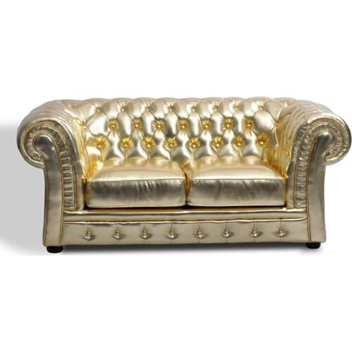 Unique Luxury Lounge Sofa 2 Seater PU Leather Velvet Upholster Single Sofa For Living Room Hotel