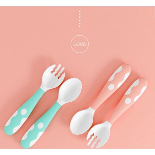Toddler Forks And Spoons For Self-Feeding Kids And Infant Training Cutlery Utensils Set Feeding Learning Tableware