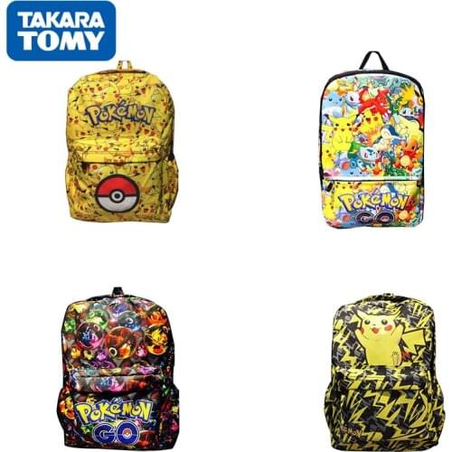 Pokemon Anime Large-capacity Childrens School Bag Kawaii Pikachu Popular Unisex Waterproof School Backpack Toy Birthday Gift