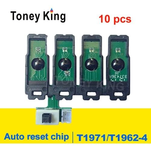 Toney King 10PCS For Epson T1971 -T1964 CISS Cartridge Permanent Chip For Epson XP201 XP211 XP204 XP401 XP411 XP214 XP10 printer
