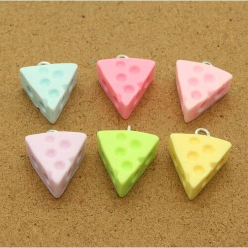 10pcs New Simulation Mini Cheese Resin Food Charms Diy Pendants For Earring Necklace Bracelet Handmade Mix Jewelry Accessories