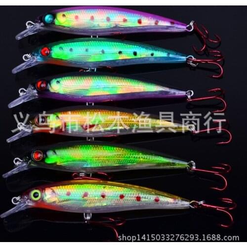 120pcs/lot 4.3" 11cm long shot Lure Minnow Lure 0.47OZ 13.4g type of hard plastic lures Bait DW-1012